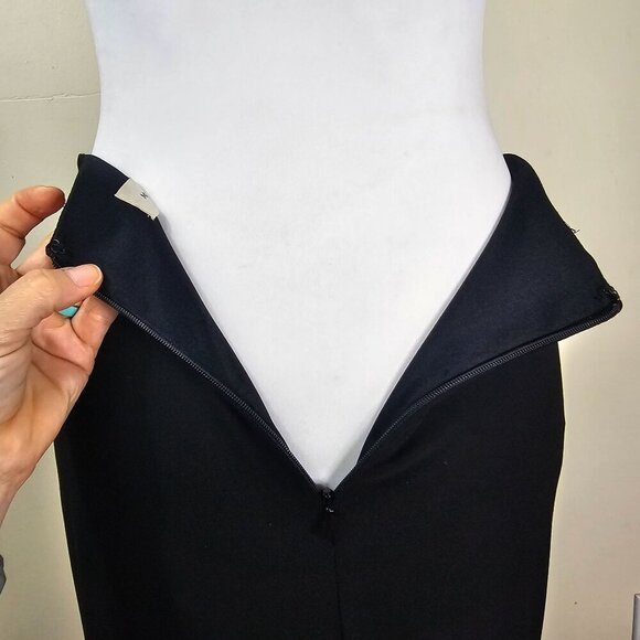 Madison James Black Knit Maxi Skirt  Sz 2 Side Slit Whimsigoth Fairy Grunge - Picture 5 of 12